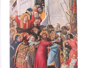 Christ Carrying the Cross/The Coronation of the Virgin/Reproduction Fine Art Prints/1951 2-Sided Vintage Book Page/9.5 x 13 in