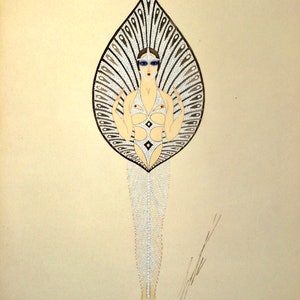 Erte, Costume Design for The Diamond in Les Pierres Precieuses, 1920’s Art Deco Print, Unframed Book Print, Wall Decor