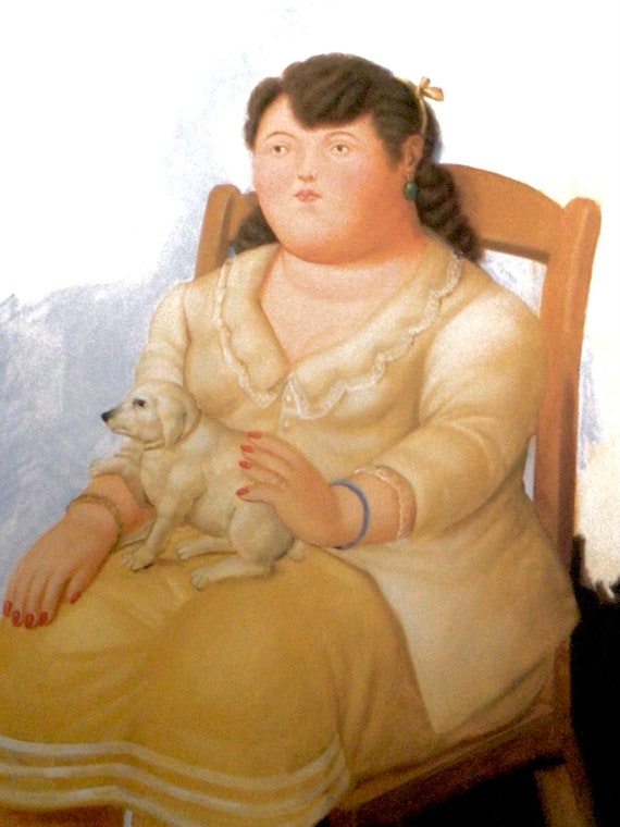 Botero dog store painting