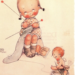 Mabel Lucie Attwell, Childrens Print, Vintage Bookplate, Book Page Print, Nursery Print, Baby Gift, Unframed Book Print