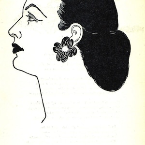 Don Blanding, BLACK DOGWOOD BLOSSOMS, Art Deco Print, Printed in 1946, Vintage Book Page Print For Framing