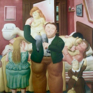 Fernando Botero, House of Amanda Ramirez/Still Life with Oranges, 2-Sided Book Print For Framing, Naive Art, Whimsical Prints, Wall Decor