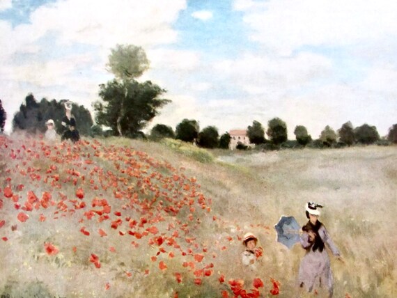Antique Replica Field of Poppies Art Print Antique Replica Field of Poppies Art Print
