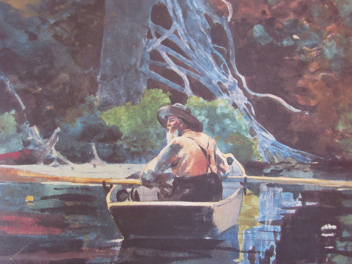 Winslow HomerThe Adirondack Guide Color Plate Of 1894 Etsy