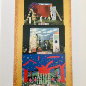 David Hockney, METROPOLITAN OPERA, 1982, 10 x 14 in Vintage Reproduction for Framing