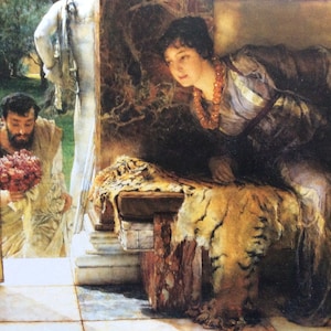 Sir Lawrence Alma-Tadema, Welcome Footsteps, 10.5 x 14 in Vintage Book Page for Framing