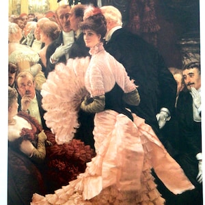 James Tissot, The Political Lady, French Painter, Bookplate for Framing , Fine Art Print, Victorian Art