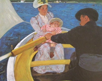Mary Cassatt- The Boating Party  ,1893, Color Plate/ Book Page Print/8 x 6.25 in