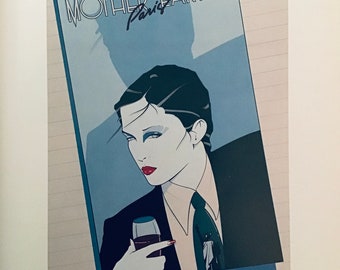 Vintage Colorplate by Patrick Nagel,(mature content), 1985 Book Page, 8.75 x 12 in. Unframed