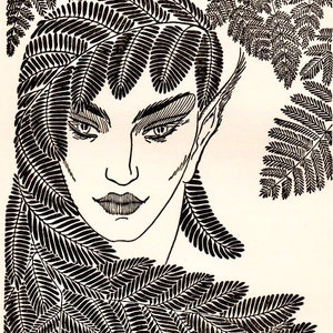 Don Blanding,  PAGAN HOUR, Art Deco Print, Printed in 1946, Vintage Book Page Print For Framing