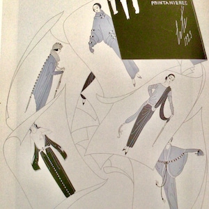 Erté 1984 Original Vintage Large 2-sided Print – Art Deco