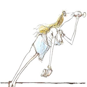 Ronald Searles, Really Quite Forward, stampa di libro vintage da incorniciare, arredamento per la casa, stampa artistica, regalo d&#39;arte, stampa di pagina di libro