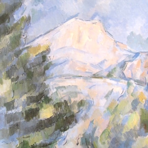 Paul Cezanne, Mont Sainte-Victoire, Color Plate of 1897 Oil on Canvas, Unframed Fine Art Book Page Print for Framing