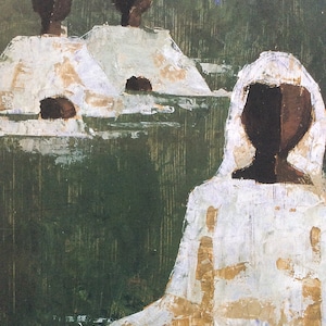 River Baptism/The Poleman, African American Art, 2-sided Book Page Print for Framing, 10.5 x 12 in page Size