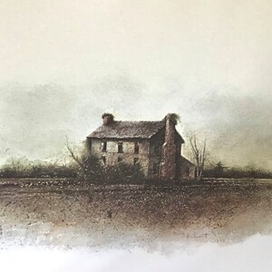 Herbert Shuptrine, Tidewater Land, Buchseite Druck für Rahmung, Wanddekoration, Wohndekor, Kunstdruck, 15,75 x 12,5 in, 1975