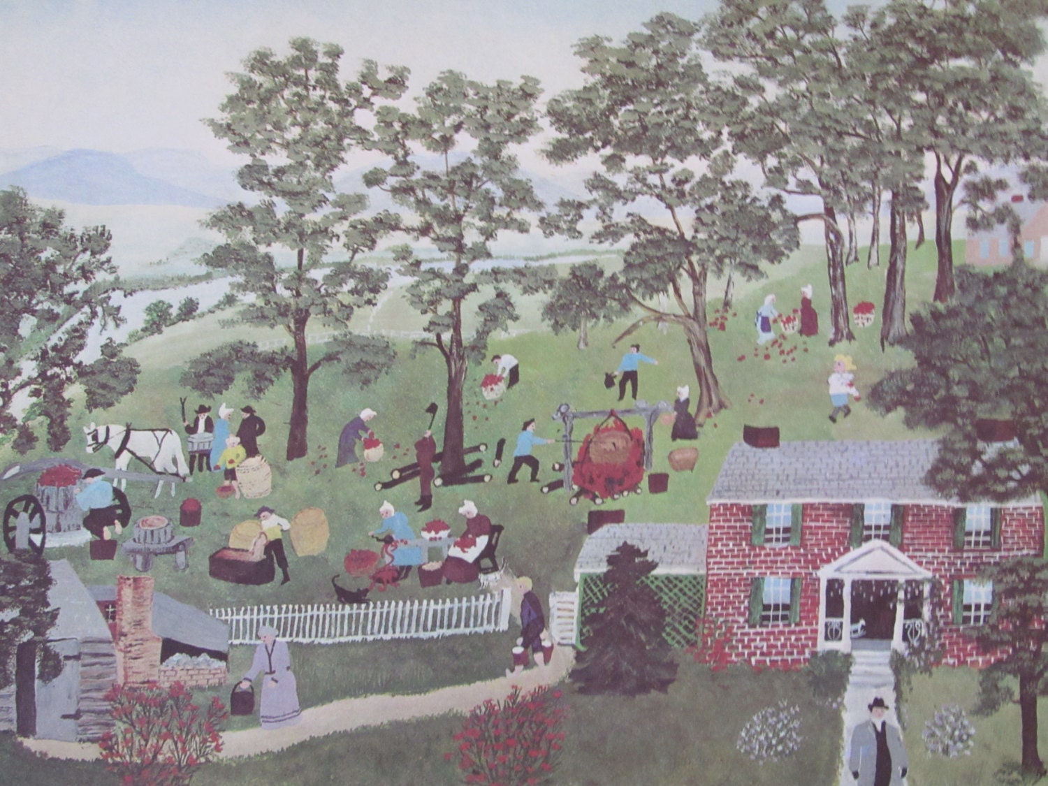 Grandma Moses, Apple Butter Making, 1947- Color Print