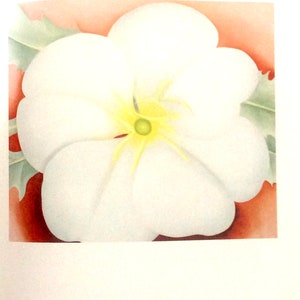 Georgia O’Keefe, White Flower/Orchid, 2-Sided Book Page Print for Framing