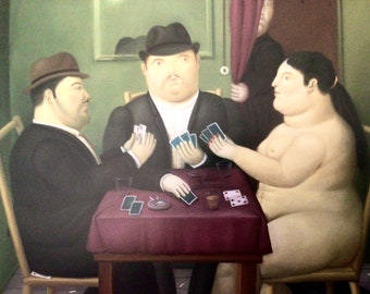 Fernando Botero, The Players/Horse, 2-Sided Book Print For Framing, Naive Art, Whimsical Prints, Wall Decor