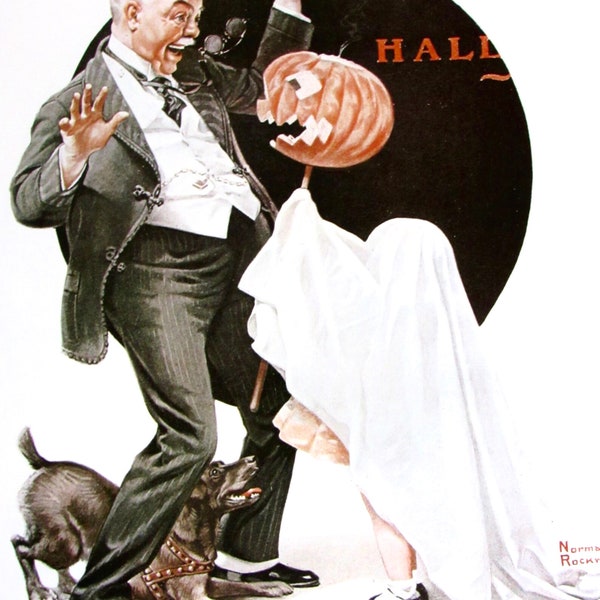 Norman Rockwell Halloween Etsy