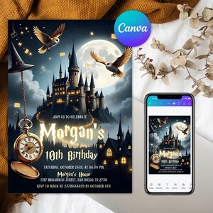 Wizard Invite, Witch Invitation, Magical Party Invite, Wizards Witches Invitation, Boy Invitations, Birthday Invitation, Editable Canva Template

Party Favors,Birthday invitation,wizard invite,witch invitation,magical party invite,magic invites,boy invitations,wizard invitation,magical birthday,invitation templates,editable invitation,kids invitation,boy birthday party