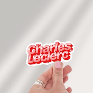 Formula 1 Sticker, Charles Leclerc, Ferrari, Merch, F1 Sticker for Laptops, Water Bottles & Journals, Formula 1 Fan Gift, Race Day Aesthetic