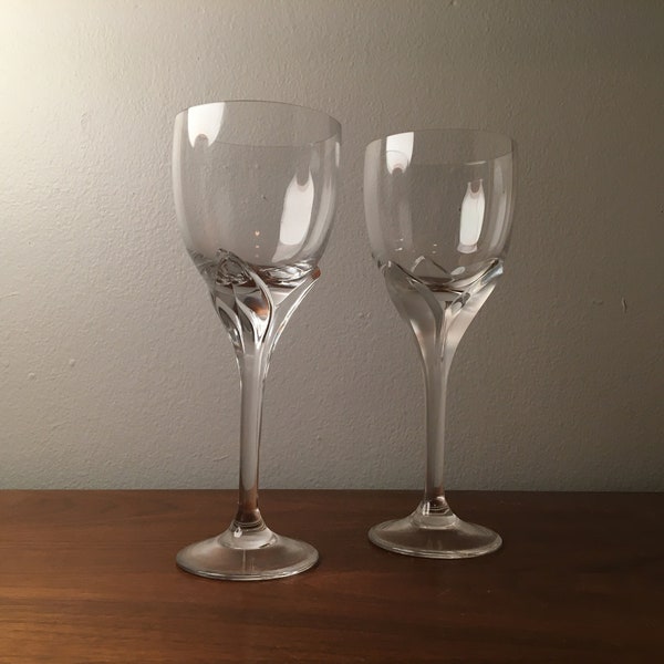 A gorgeous pair of Iris wine glasses by Rosenthal Studio Line