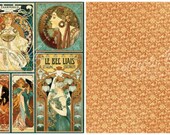 Graphic 45, Steampunk Debutante, Nouveau Artistry, 12 x 12 Single Sheet, Vintage Retired