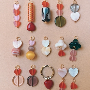 LUCKY DIP Love Edition Charm Hoop Earrings no waste colourful charms with or without hoops single earrings, matched or mismatched pair image 2