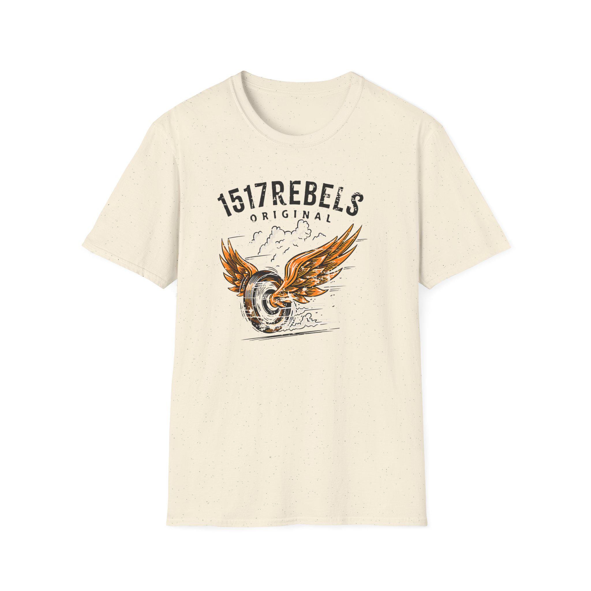 1517rebels Flywheel Graphic Tee: Vintage style Moto T-Shirt