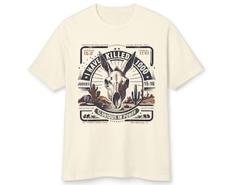 T-Shirt, Samson Judges 15:16-Glorious in Power, Theology Reformed, Bible Scripture, Christian, Unisex Tee, Heavyweight Cotton Shirt,