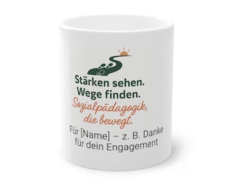 Personalizable mug "Social pedagogy that moves" – Gift for educators and social workers | Thank you & appreciation in everyday life