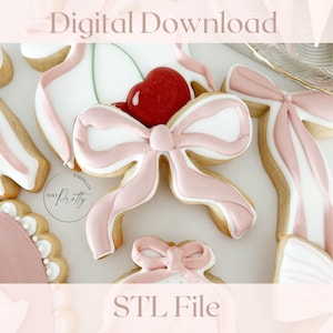Lucy Bow Cookie Cutter .STL File | Cookie Cutter Digital Download
