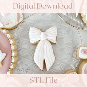 Sophia Bow Cookie Cutter .STL File | Cookie Cutter Digital Download