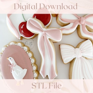 Madison Bow Cookie Cutter .STL File | Cookie Cutter Digital Download