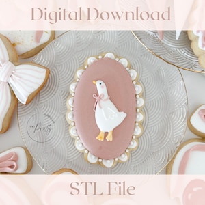 Scalloped Oval Cookie Cutter .STL File | Oval Cookie Cutter Digital Download