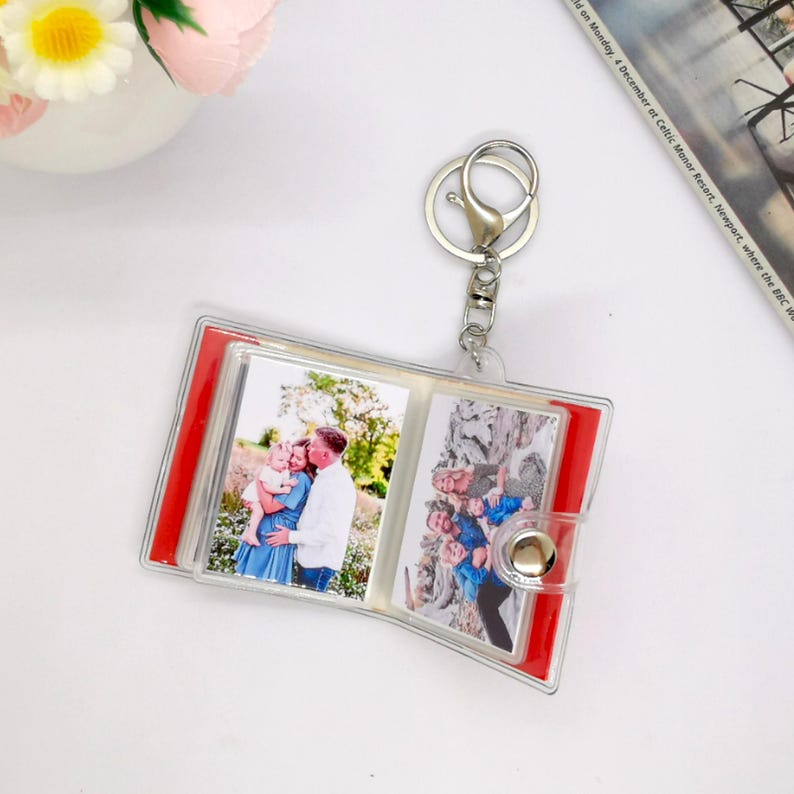 Personalized Photo Album Keychain,2 Inch Keychain, Custom Photo Album ...
