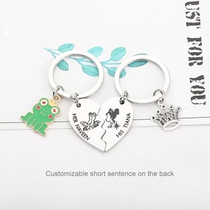 Personalized Gift For Boyfriend Girlfriend Matching Keychains Anniversary Gifts for Valentine&#39;s Day Gifts Custom Couple Keychain