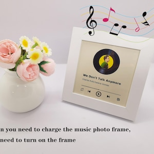 Gepersonaliseerde muziekfotolijst, omslagafdrukken gepersonaliseerd, muziekcadeaus, muziekspeler, muziekdoos, kerstcadeau