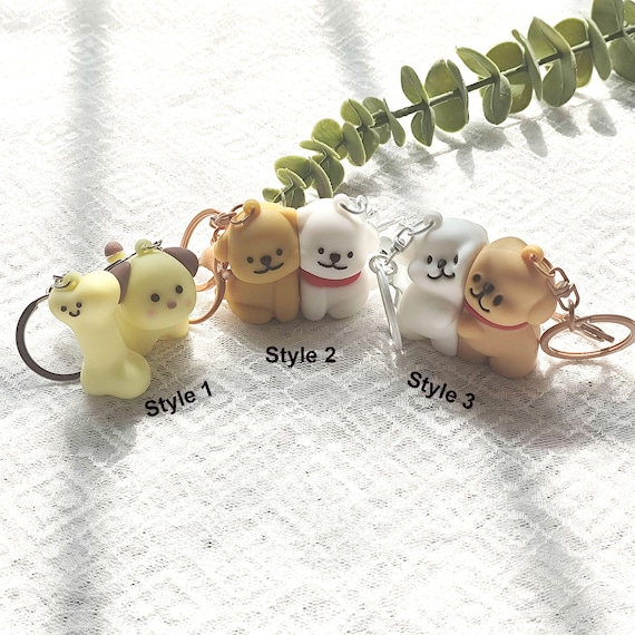 愛らしいマグネット式犬用キーホルダーセット、カップル向け