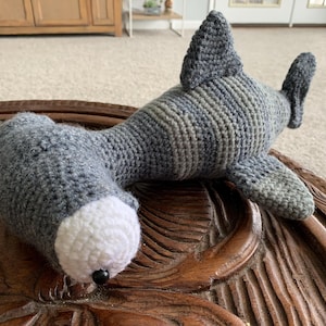 Crocheted Hammerhead Shark Plush Toy