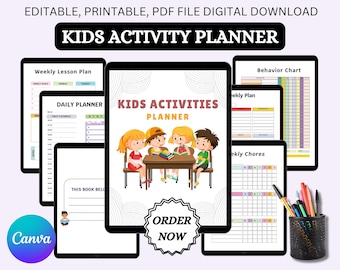 2025 Kids Activity Planner | Printable Daily & Weekly Schedule (Digital Download)