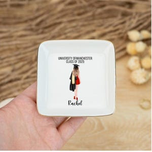 Personalisierte Abschluss Ring Schale-Customized Name Degree Bachelors Masters MBA PHD-Abschluss Geschenke PhD Masters Degree Custom Grad Geschenk