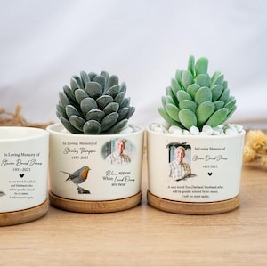 In Loving Memory Personalized Memorial Outdoor Flower Pot, Personalized Memorial Gifts, Custom Sympathy Gift, In Loving Memory, Gift For Mom