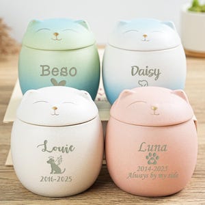 Personalized Pet Urns for Dogs Cats,Custom Dog Paw Urn with Name&Date,Engraved Pet Urn For Dog Ashes,Ceramics Urn For Dog Cat,Cat Pet Loss
