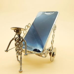 uchwyt na telefon komórkowy na rikszę Rzeźba metalowa Złom metali