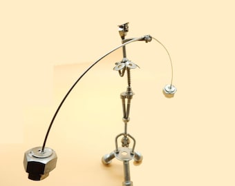 Scultura ballerina metallo movimento | Ballerina oscillante effetto pendolo | Regalo danza moderno cameretta