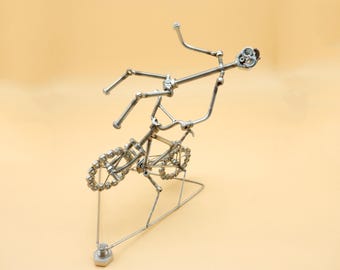 Bmx Metal sculpture,bmx bike,bmx gift,,bmx passion,bmx evolutions,bmx rider gift,bmx stunts,bmx tournament trophy