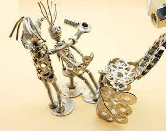 Steel figure "hairdresser" handmade artistic gift idea. hairdresser gift hairdresser shop hairdresser hairstyle