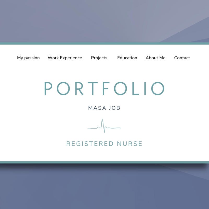 Nursing Portfolio Template Etsy