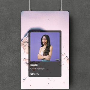 Olivia Rodrigo Poster | Brutal Poster Sour Album | Album Cover Wall Decor Bedroom